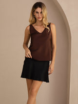 [Kaffe] SilkSilky-DK Sleeveless V Neck Camisole Top 005