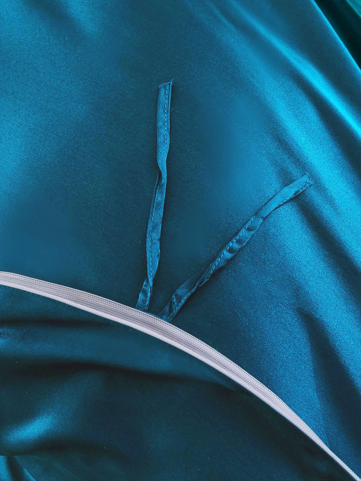[Blågrøn] SilkSilky-DK 19Momme Bedding Set 006