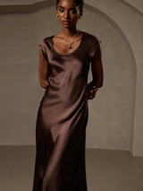 [Kaffe] SilkSilky-DK Cap Sleeve Kjole 004