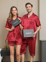 [Vin] SilkSilky-DK Pure Silk Short Sleeve Couple 005