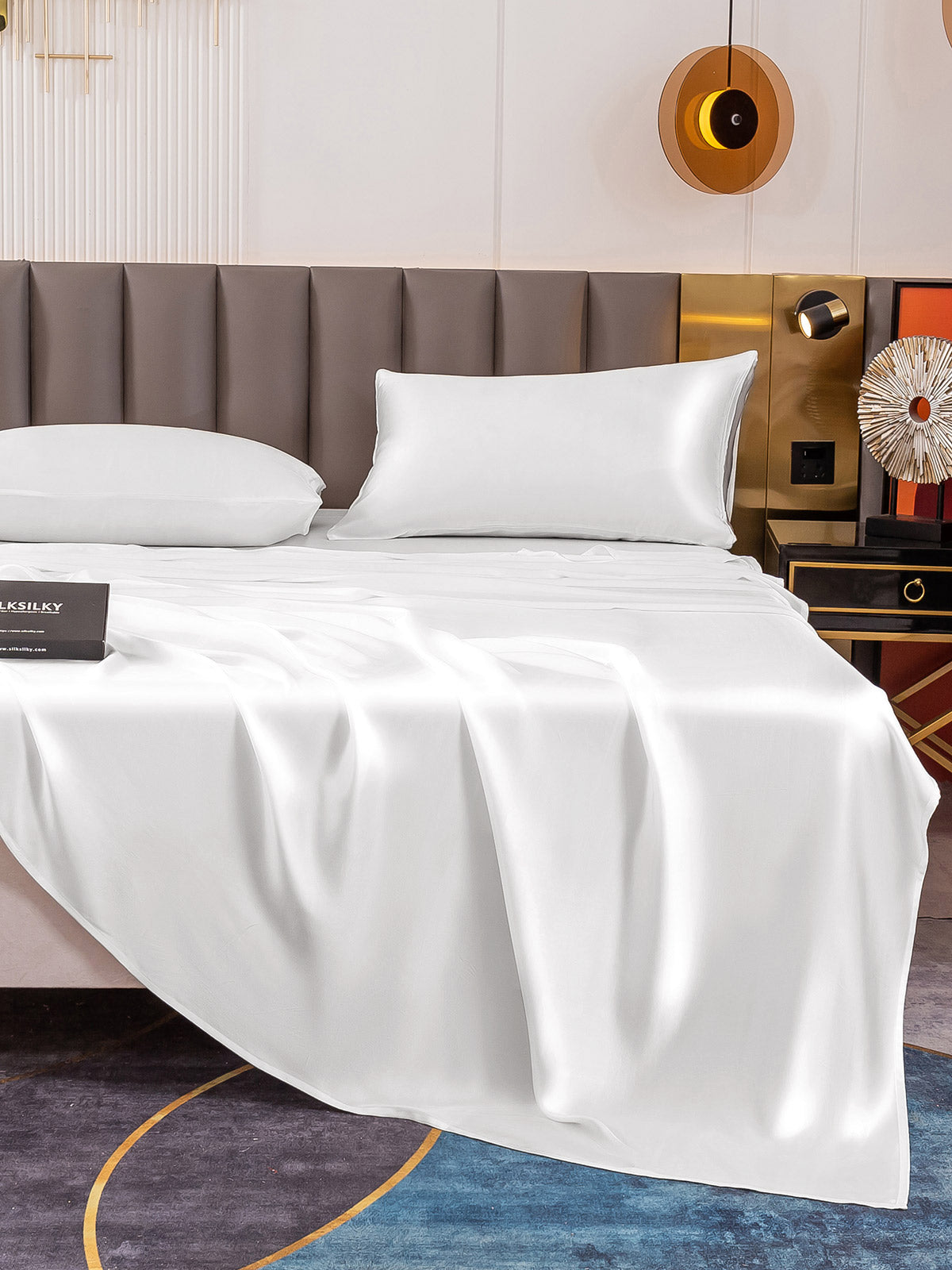 [Hvid] SilkSilky-DK 19Momme Bedding Set 004