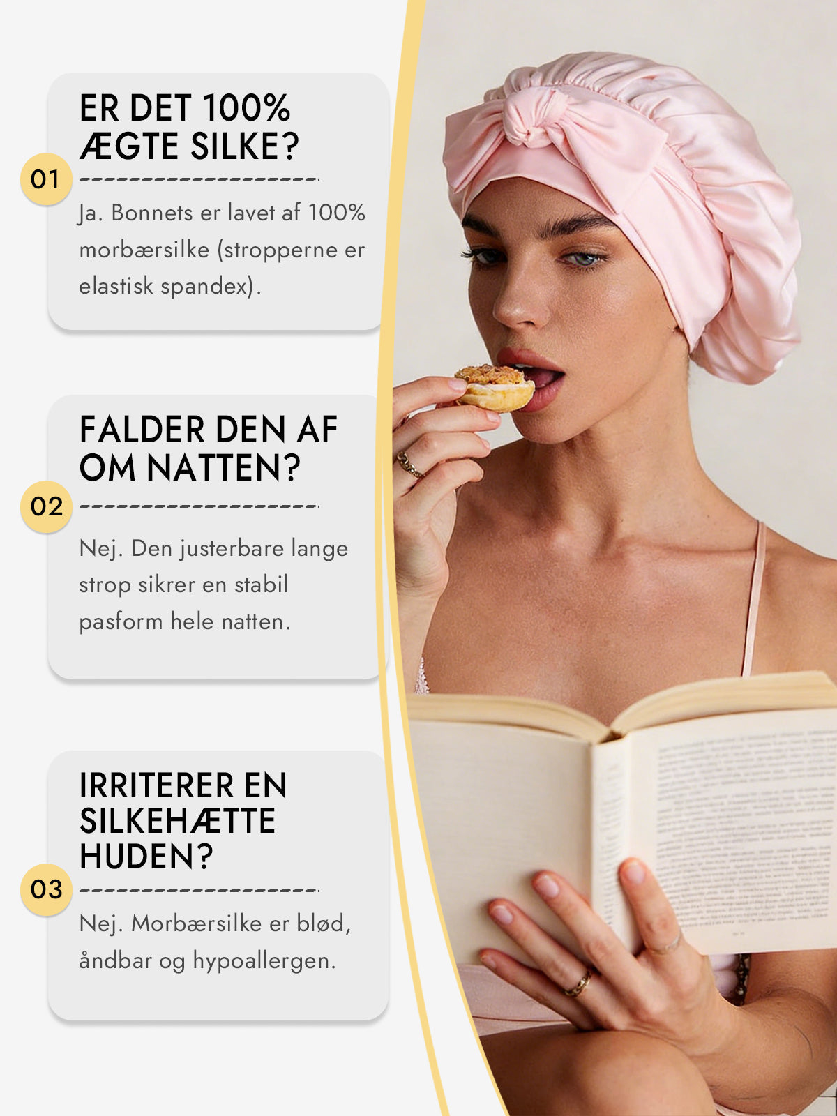 [Lys Pink] SilkSilky-DK Silke Sleep Cap 006