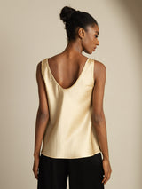 [Champagne] SilkSilky-DK Sleeveless V Neck Camisole Top 002
