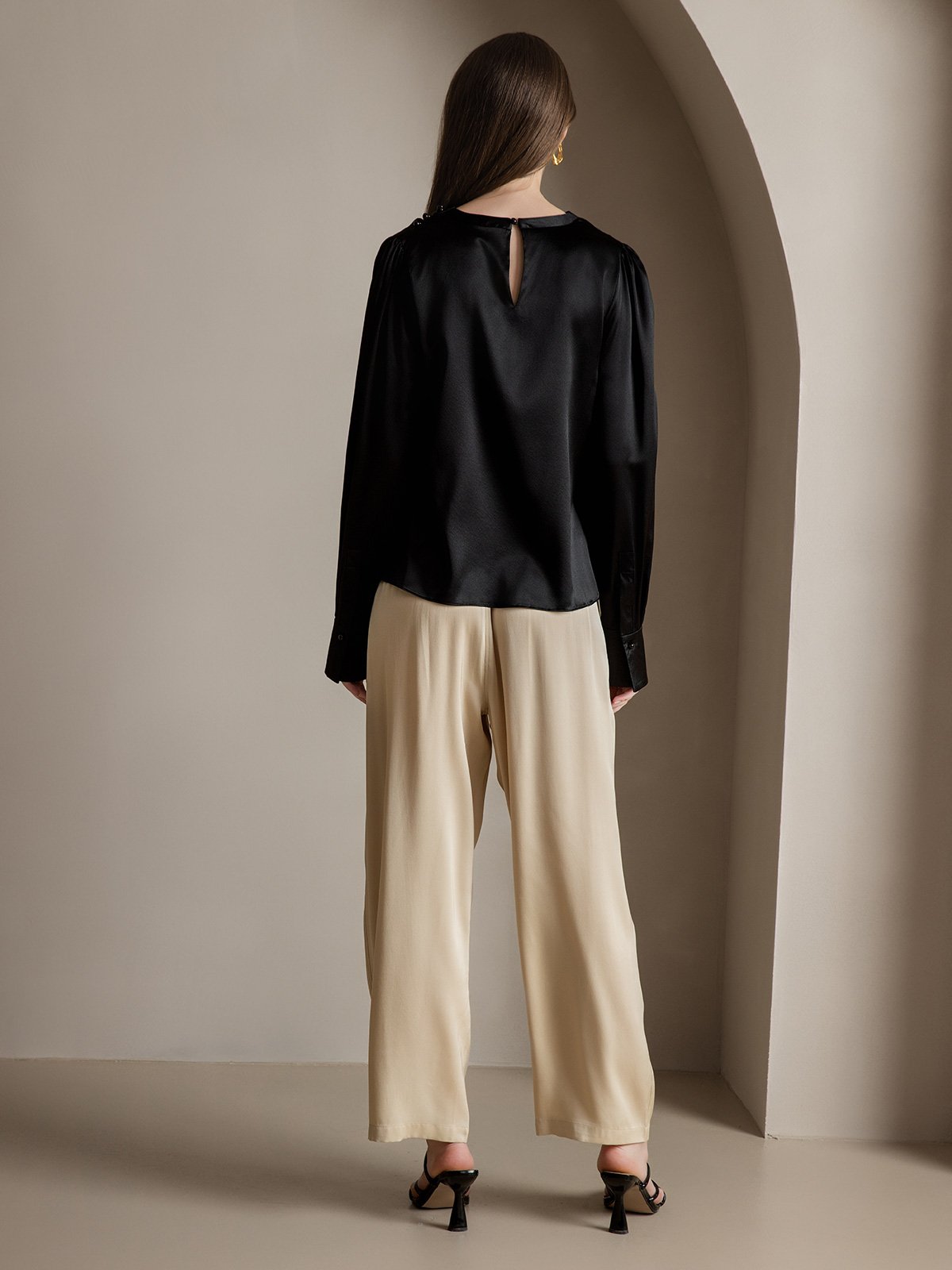 [Sort] SilkSilky-DK 19Momme Silke Womens Shirt 002