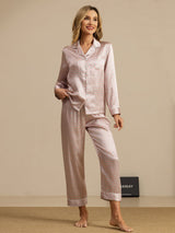 [Pink Hjerte Geo] SilkSilky-DK Dame Pyjamas 004