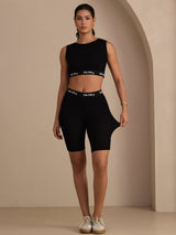[Sort] SilkSilky-DK Sleeveless Crew Neck Women's Outfit Sets 008
