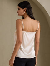 [Beige] SilkSilky-DK Spaghetti Strap Camisole Top 002
