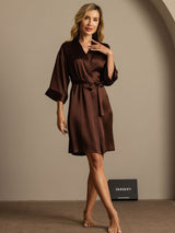 [Kaffe] SilkSilky-DK 3/4 Sleeve Dame Morgenkåbe 007