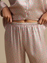 [Pink Hjerte Geo] SilkSilky-DK Dame Pyjamas 007