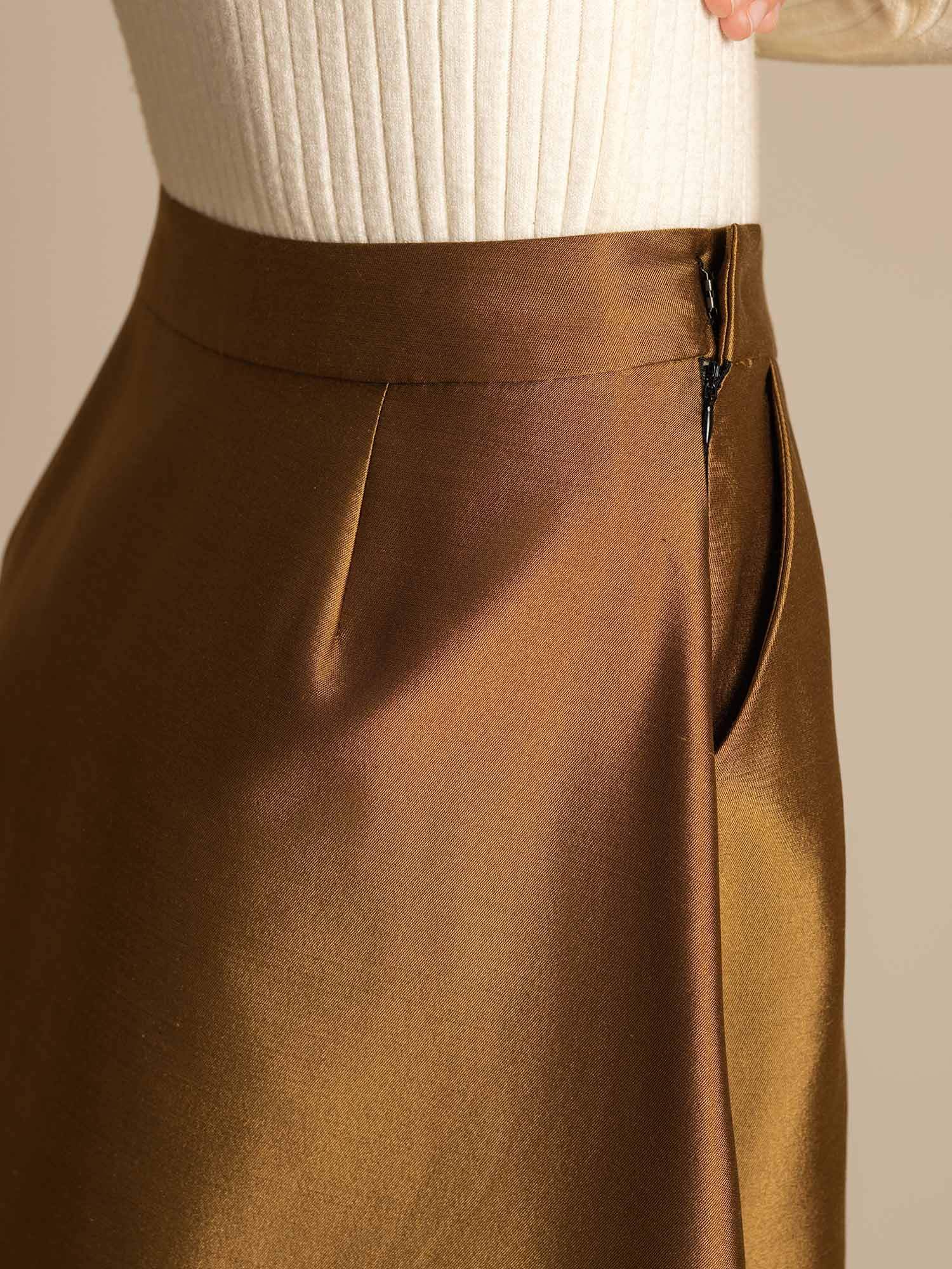 [Bronze] SilkSilky-DK 32Momme Silke Skirt 004