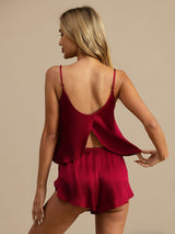 [Vin] SilkSilky-DK Spaghetti Strap Camisole Sæt 002