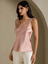 [Toscana] SilkSilky-DK Sleeveless V Neck Camisole Top 001