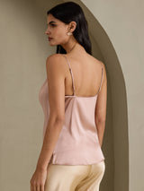 [Toscana] SilkSilky-DK Spaghetti Strap Cowl Neck Camisole Top 002