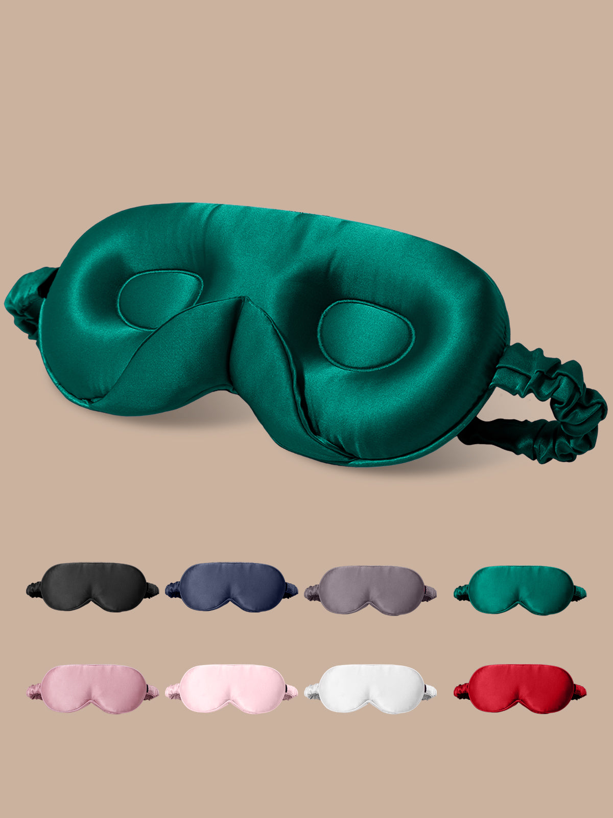 [Mørkegrøn] SilkSilky-DK Silke Eye Mask 001