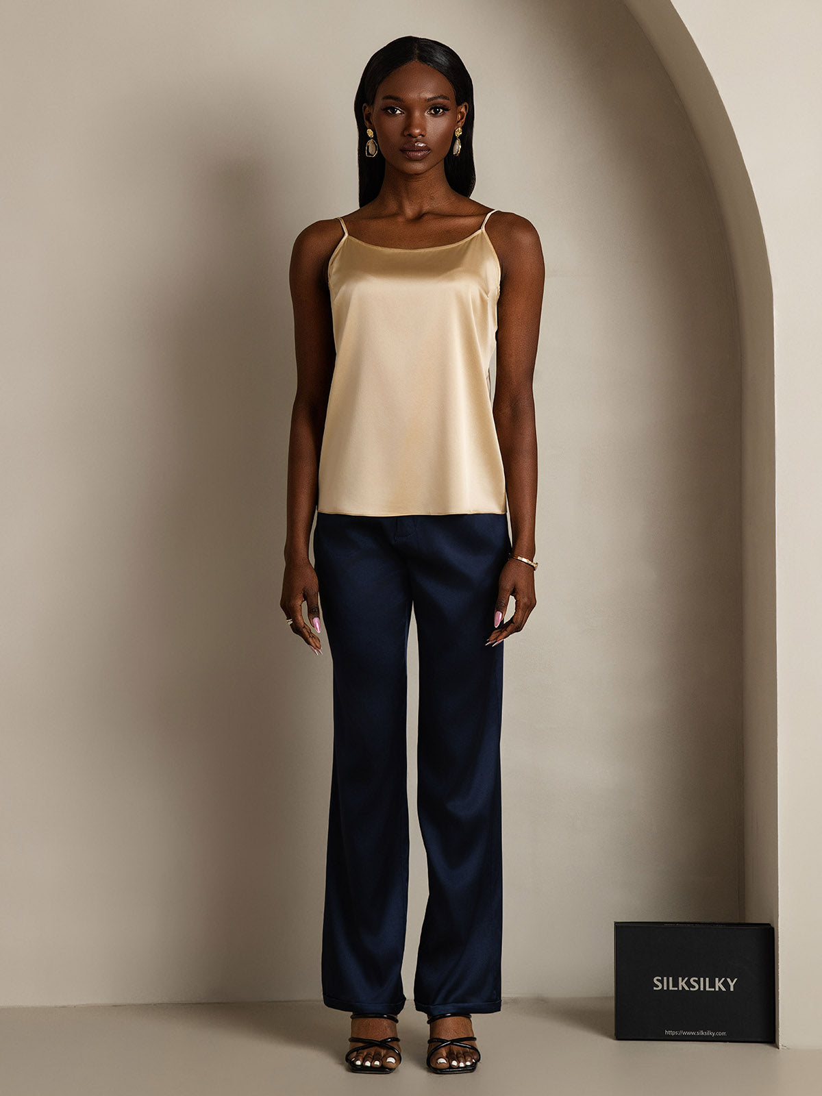 [Champagne] SilkSilky-DK 19Momme Silke Camisoles 008