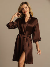 [Kaffe] SilkSilky-DK 3/4 Sleeve Dame Morgenkåbe 004