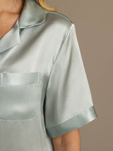 [Lyseblå] SilkSilky-DK Womens Pajamas 008,