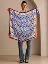 [Marineblå Søhest] SilkSilky-DK Scarf 003