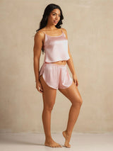 [Lyserød] SilkSilky-DK Spaghetti Strap Camisole Sæt 007