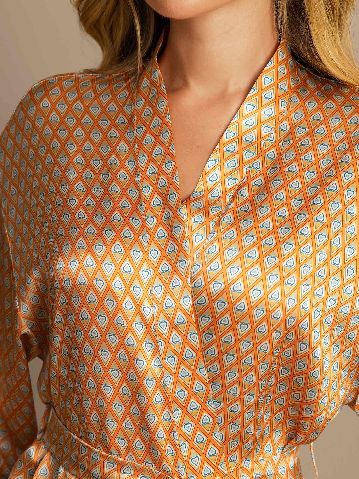 [Blomster] SilkSilky-DK Womens Robe 008,