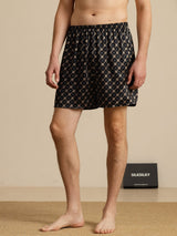 [Sort Kæde] SilkSilky-DK Men's Sleep Shorts 001