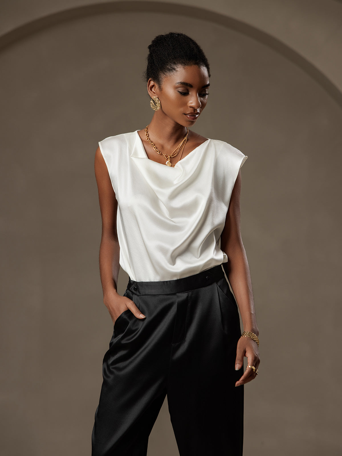 [Sort] SilkSilky-DK 19Momme Silke Womens Pants 004