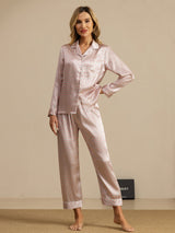 [Pink Hjerte Geo] SilkSilky-DK Dame Pyjamas 001