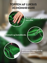 [Mørkegrøn] SilkSilky-DK 30Momme Pudebetræk 002
