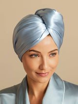 [Himmelblå] SilkSilky-DK Hårturban 003