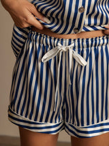[Mørkeblå] SilkSilky-DK Womens Pajamas 006,