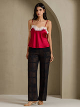 [Vin] SilkSilky-DK Spaghetti Strap V Neck Camisole Top 006