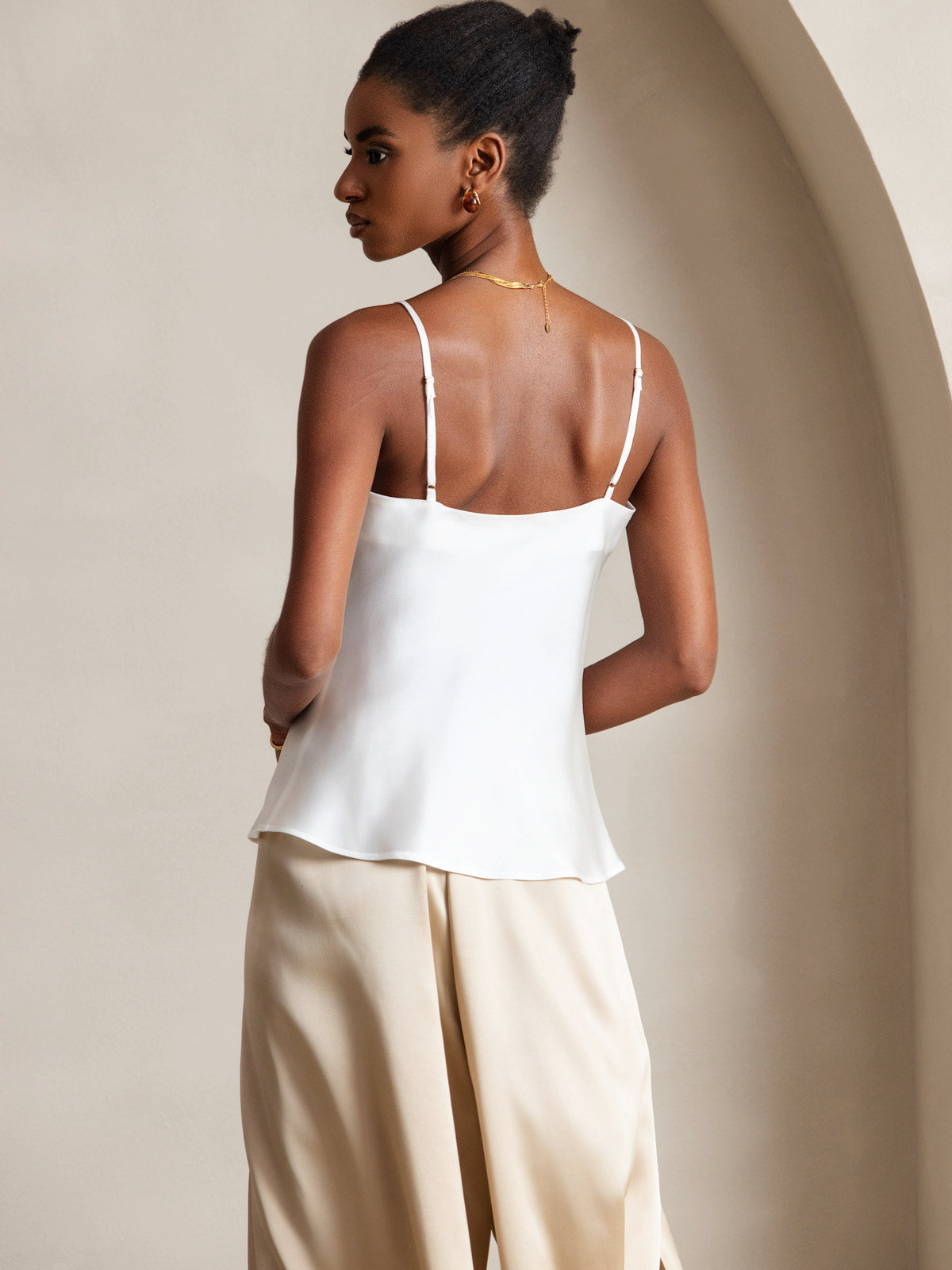 [Hvid] SilkSilky-DK Camisoles 002