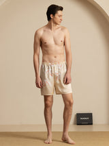 [Champagne] SilkSilky-DK 19Momme Mens Sleep Bottoms 005