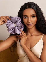 [Mørke Lilla] SilkSilky-DK Scrunchie 002