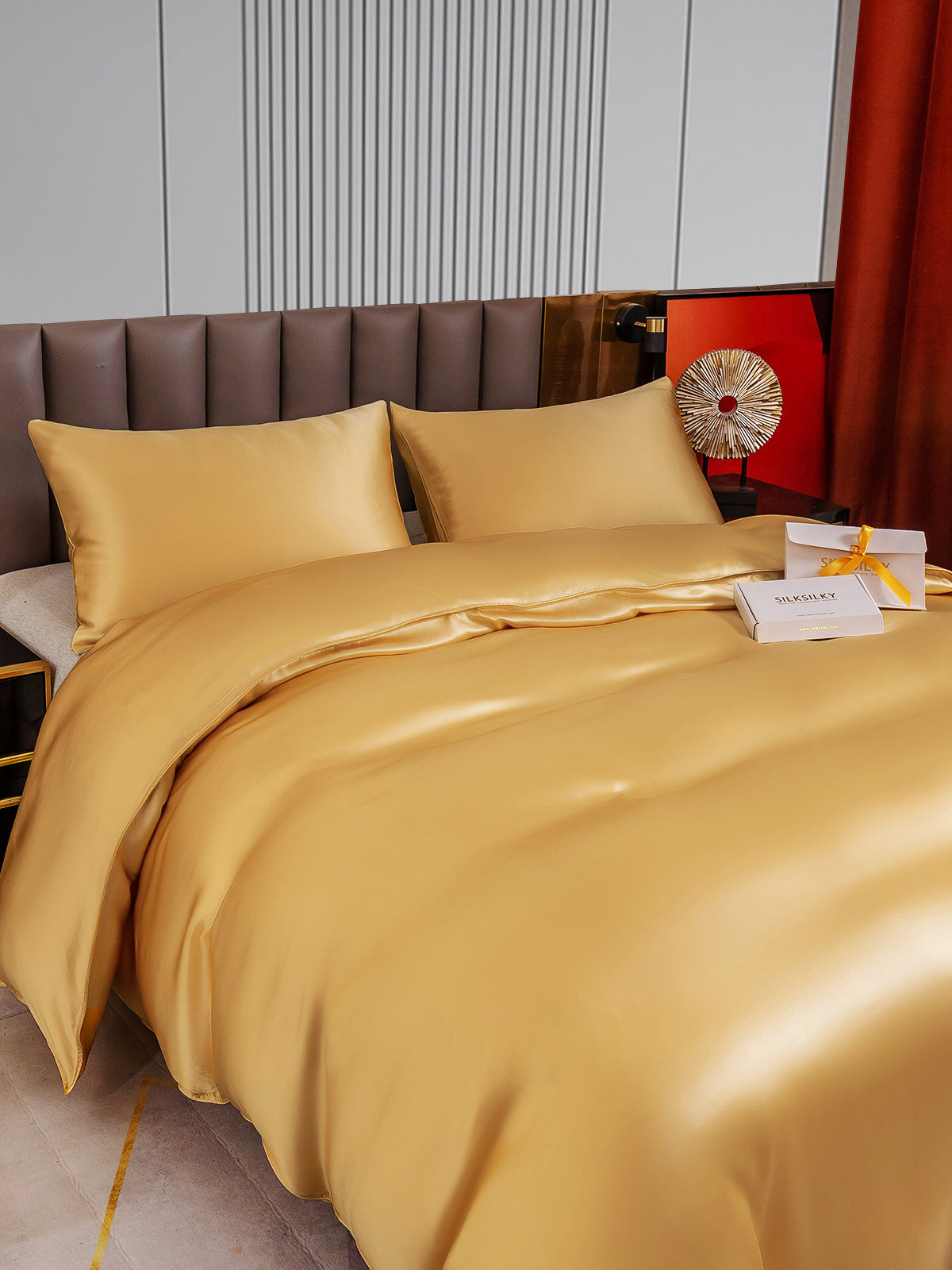 [Champagne] SilkSilky-DK 22Momme Bedding Set 004