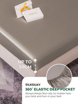 [Grå] SilkSilky-DK 19Momme Sengesæt 004