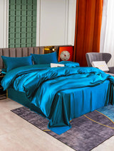 [Blågrøn] SilkSilky-DK 25Momme Bedding Set 002