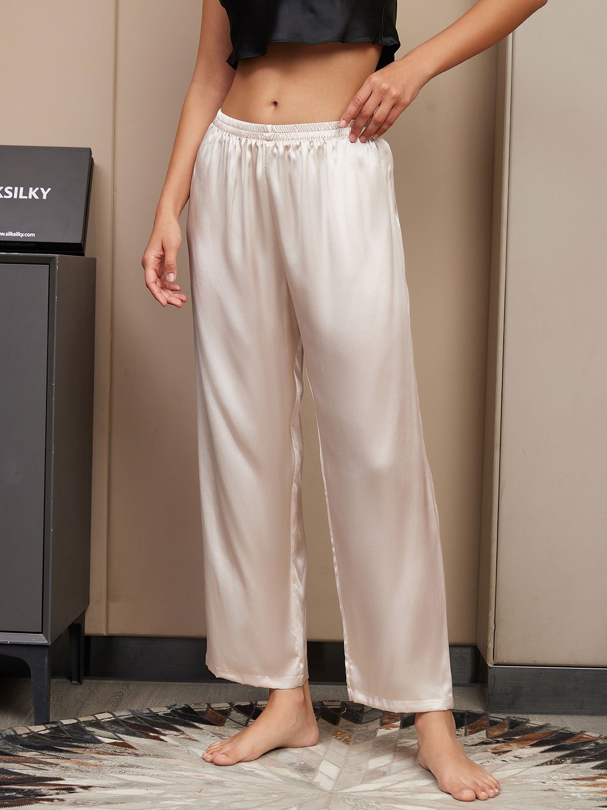 [Lys Beige] SilkSilky-DK Womens Sleep Bottoms 004