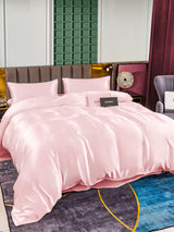 [Lyserød] SilkSilky-DK 25Momme Bedding Set 002