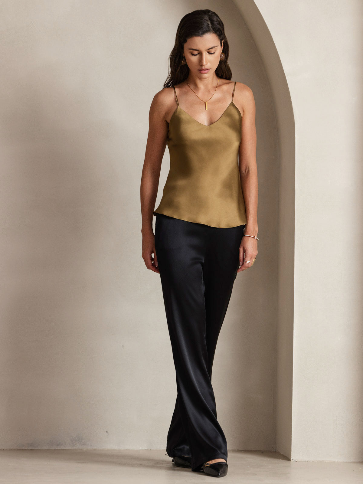 SilkSilky-DK-Pure-Silk-Sleeveless-V-Neck-Camisole-Top-Kaffe-003