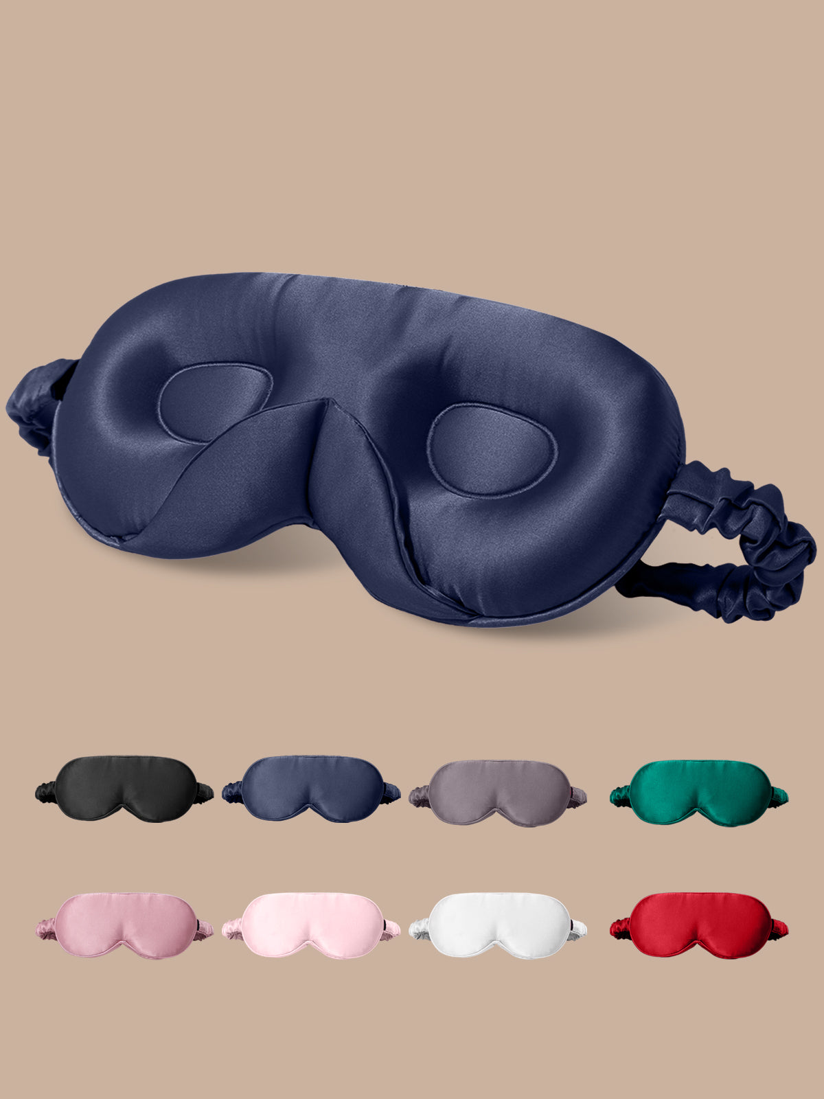 [Mørkeblå] SilkSilky-DK Silke Eye Mask 001