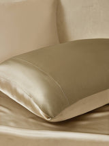 [Beige+Kaki] SilkSilky-DK 19Momme Sengesæt 004
