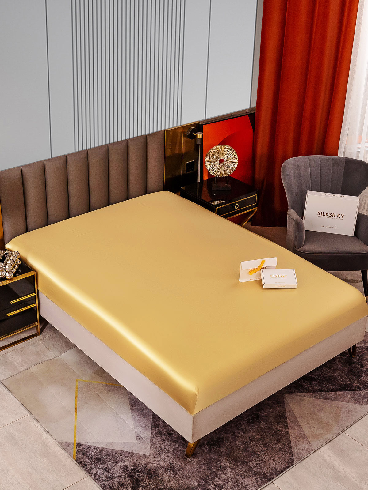 [Champagne] SilkSilky-DK 22Momme Sheet 002