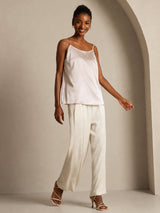 [Beige] SilkSilky-DK Spaghetti Strap Camisole Top 006