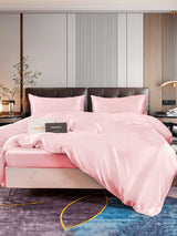 [Lyserød] SilkSilky-DK 22Momme Bedding Set 003,