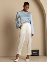[Hvid] SilkSilky-DK 19Momme Silke Womens Pants 006