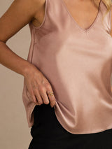 [Toscana] SilkSilky-DK Sleeveless V Neck Camisole Top 004