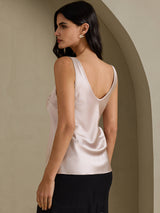 [Skyggegrå] SilkSilky-DK Sleeveless V Neck Camisole Top 002