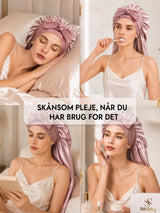 [Lyserød] SilkSilky-DK Sovehætte 006