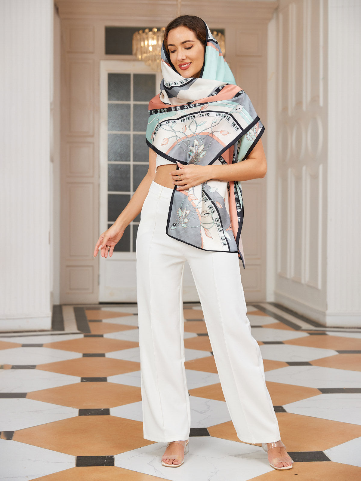 [P030] SilkSilky-DK Scarf 005,